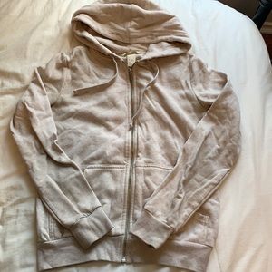 Cream zip up hoodie